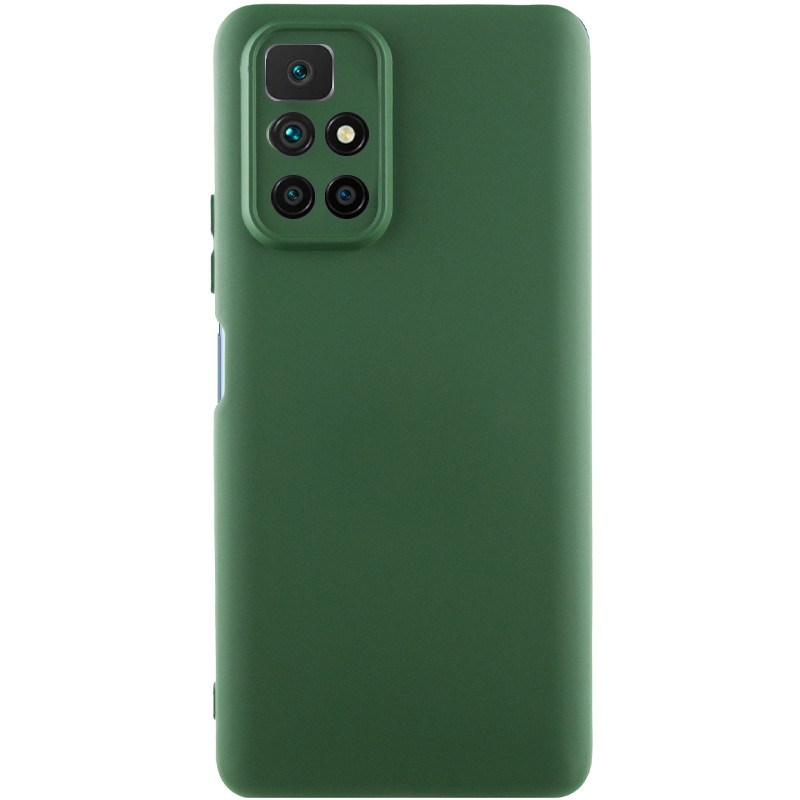 Чохол Silicone Cover Lakshmi Full Camera (AA) на Xiaomi Redmi 10 (Зелений / Dark green)