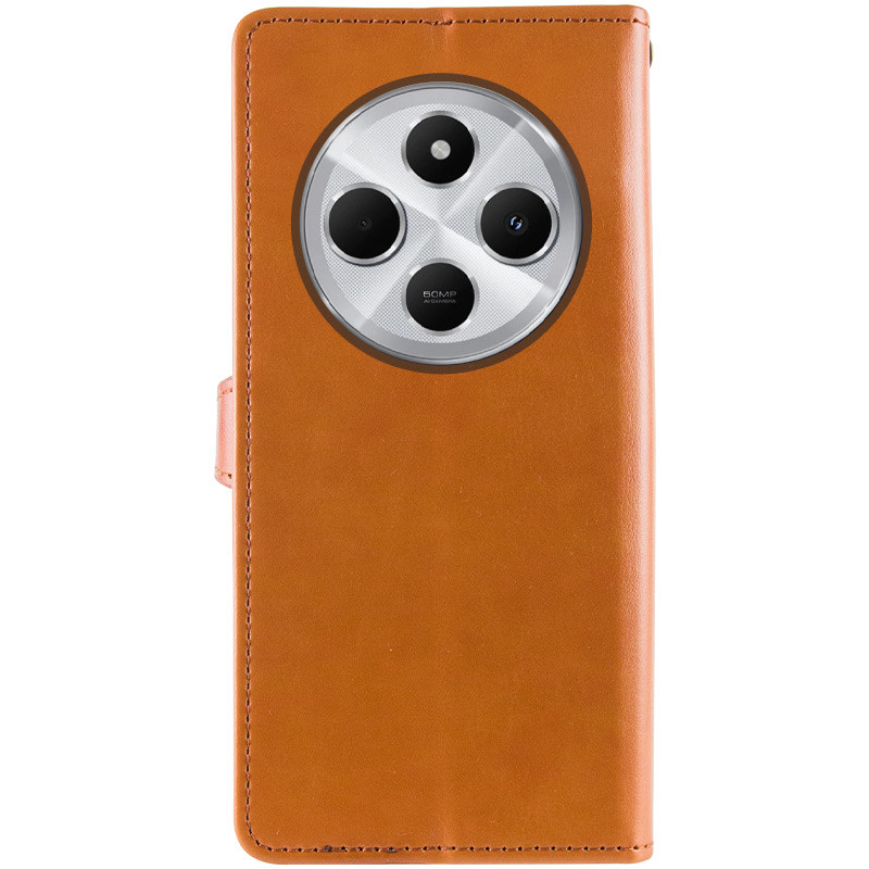 Фото Кожаный чехол-книжка GETMAN Gallant (PU) для Xiaomi Redmi 14C / Poco C75 (Коричневый) в магазине vchehle.ua