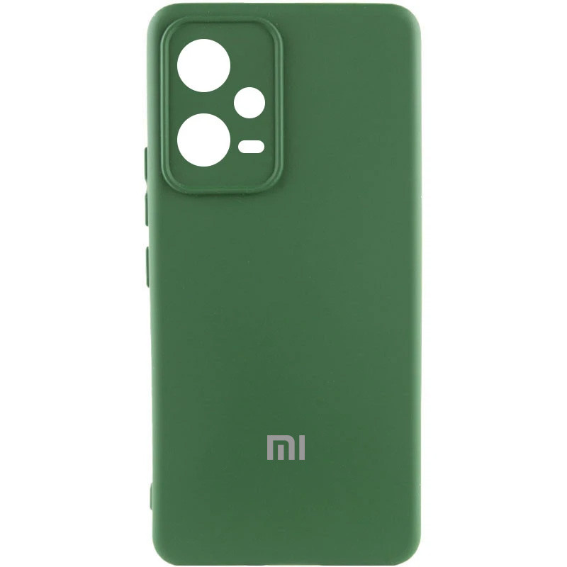 Чехол Silicone Cover Lakshmi Full Camera (AA) with logo для Xiaomi Poco X5 5G / Note 12 5G (Зеленый / Dark green)
