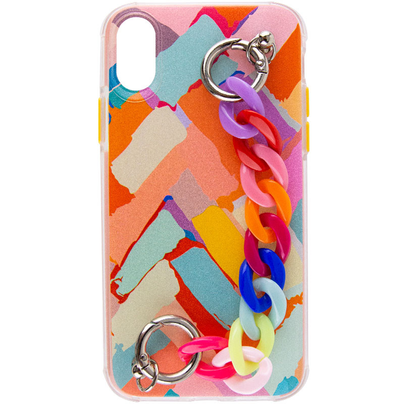 

TPU+PC чехол Colorspot с ремешком-цепью для iPhone X (5.8") (Lines) 1186859