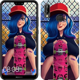 

Чохол Прикольна дівчинка зі скейтбордом на Huawei P20 Lite 690914