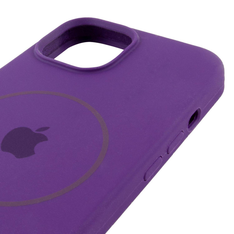 Чохол Silicone Case Full Protective (AA) with Magnetic Safe на Apple iPhone 12 Pro Max (6.7") (Фіолетовий / Amethyst) в магазині vchehle.ua