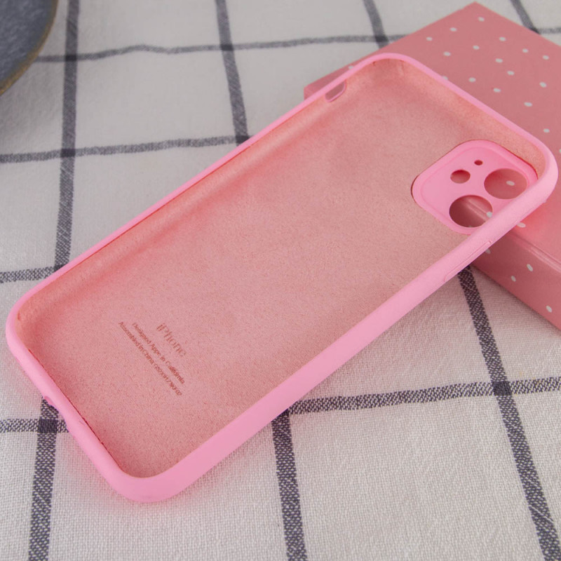 Фото Чехол Silicone Case Full Camera Protective (AA) для Apple iPhone 12 (6.1") (Розовый / Light pink) на vchehle.ua