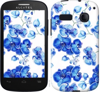 

Чехол Голубые орхидеи для Alcatel One Touch Pop C3 4033D 725431