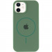 Фото Чехол Silicone Case Full Protective (AA) with Magnetic Safe для Apple iPhone 11 (6.1") (Зеленый / Pine green) на vchehle.ua