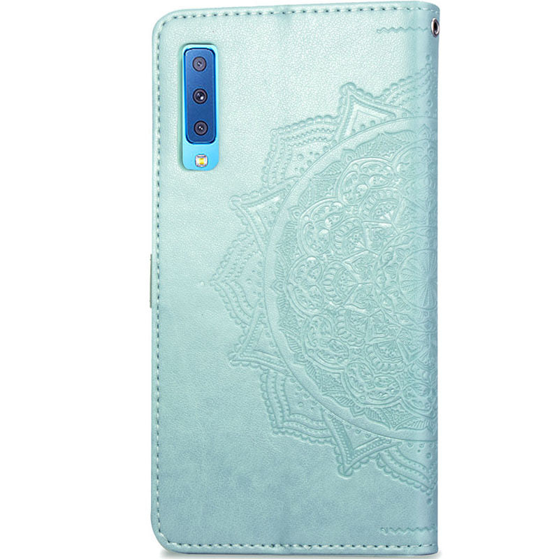 Шкіряний чохол (книжка) Art Case з візитницею на Samsung A750 Galaxy A7 (2018) (Бірюзовий) в магазині vchehle.ua