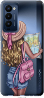 

Чехол Девушка с картой для Tecno Camon 18p CH7n 1382966