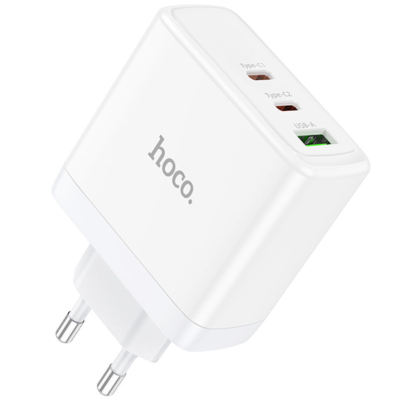 СЗУ Hoco N30 Glory PD65W (2Type-C/1USB) (White) в магазине vchehle.ua