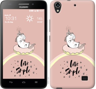 

Чехол Единорожка в пончике для Huawei G620S 719550