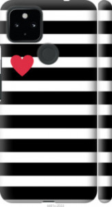 Чехол Черно-белые полосы для Google Pixel 5 XL