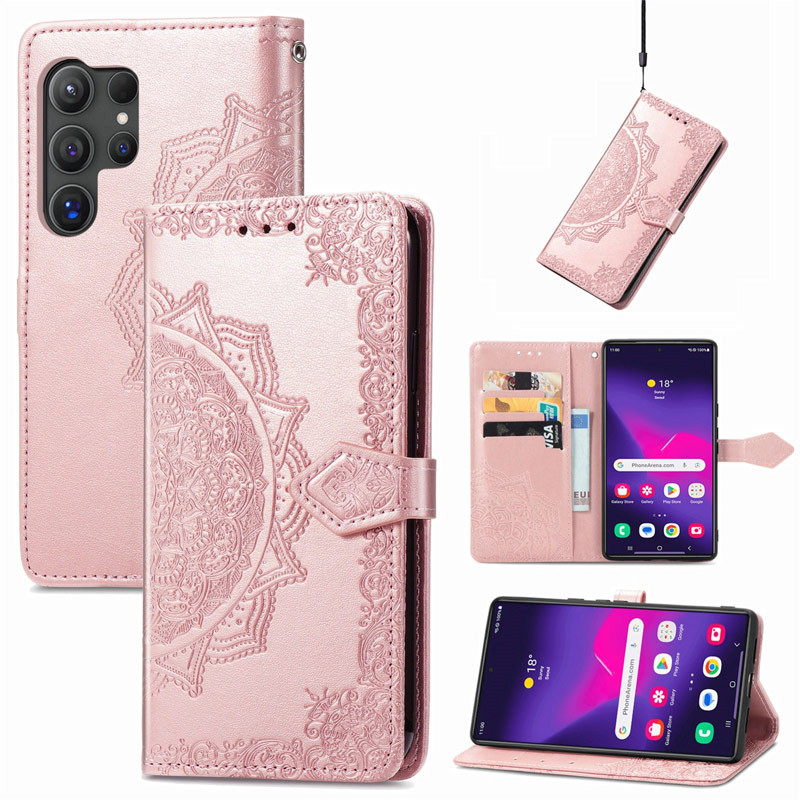 Замовити Шкіряний чохол (книжка) Art Case з візитницею на Samsung Galaxy S25 Ultra (Рожевий) на vchehle.ua