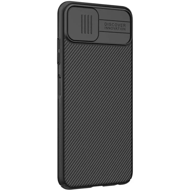 Фото Карбоновая накладка Nillkin Camshield (шторка на камеру) для Samsung Galaxy A22 5G (Черный / Black) в магазине vchehle.ua