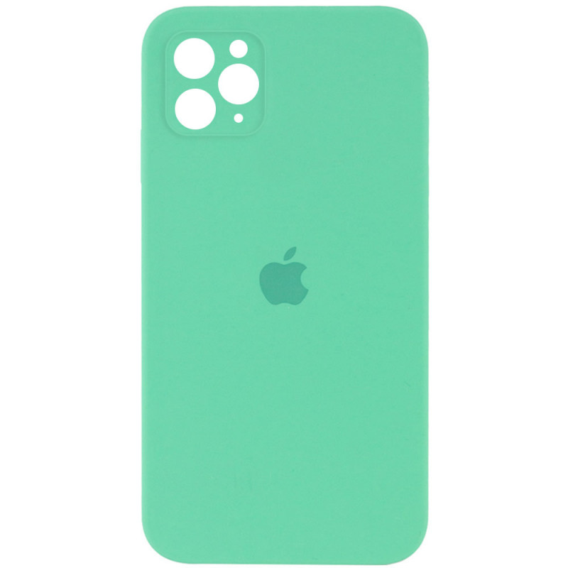 Уценка Чехол Silicone Case Square Full Camera Protective (AA) для Apple iPhone 11 Pro (5.8") (Эстетический дефект / Зеленый / Spearmint)