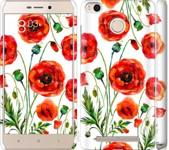 

Чехол Нарисованные маки для Xiaomi Redmi 3x 744094