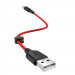 Фото Дата кабель Hoco X21 Plus Silicone Lightning Cable (0.25m) (Black / Red) на vchehle.ua