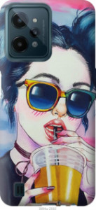 Чехол Арт-девушка в очках для Realme C31