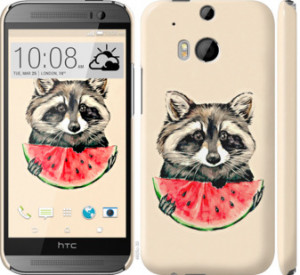 Чехол Енотик с арбузом для HTC One M8