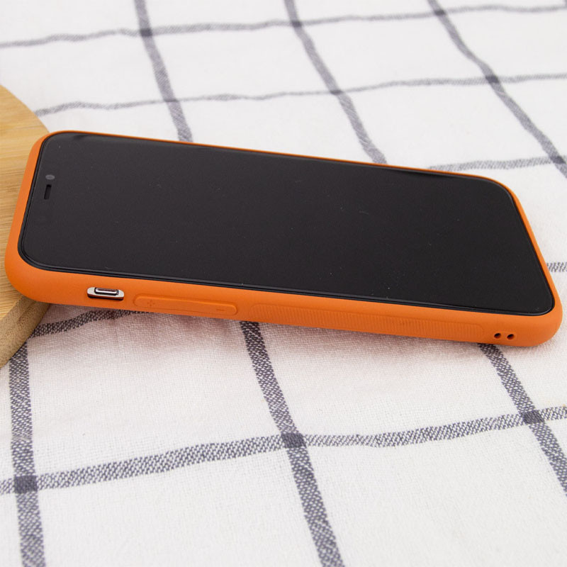 Кожаный чехол Xshield для Apple iPhone 14 Pro (6.1") (Оранжевый / Apricot) в магазине vchehle.ua
