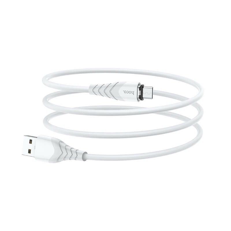 Фото Дата кабель Hoco X63 "Racer" USB to MicroUSB (1m) (Белый) на vchehle.ua