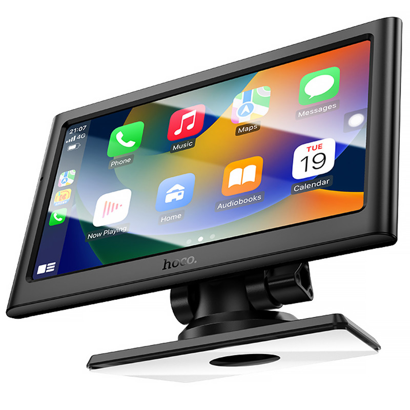 Купить Мультимедийный автомобильный монитор Hoco HU2 Imogen 7-inch car wireless portable screen (Black) на vchehle.ua