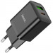 Фото СЗУ Hoco N28 Founder 20W Type-C + USB (Black) на vchehle.ua