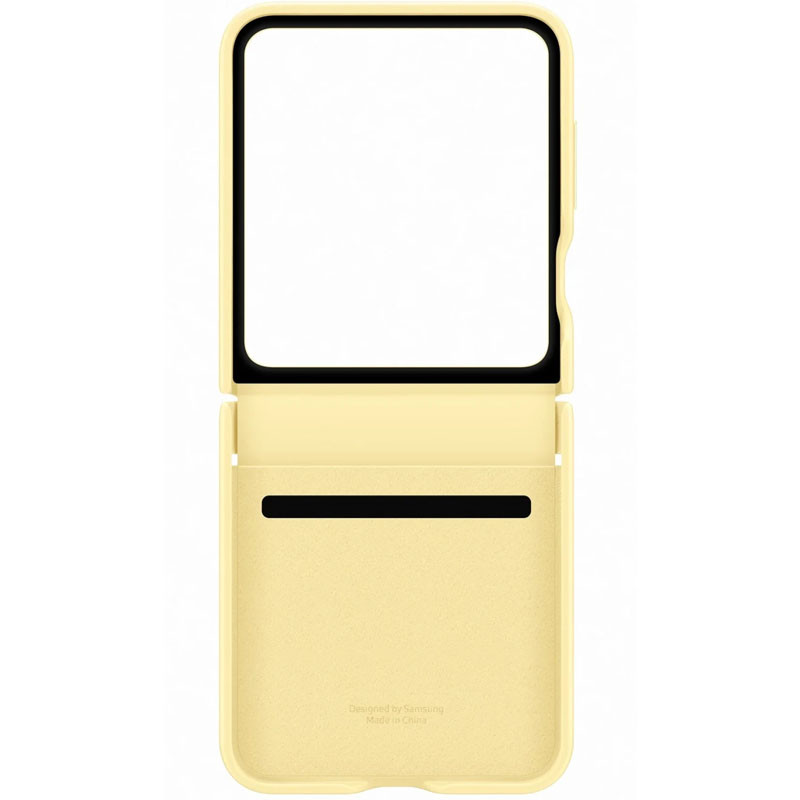 Замовити Шкіряний чохол Leather Case (AAA) на Samsung Galaxy Z Flip6 (Yellow) на vchehle.ua