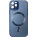 Чехол TPU+Glass Sapphire Midnight with Magnetic Safe для Apple iPhone 12 Pro Max (6.7") (Синий / Deep navy)