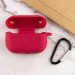 Фото Силиконовый футляр New с карабином для наушников Airpods Pro (Красный / Rose Red) в магазине vchehle.ua