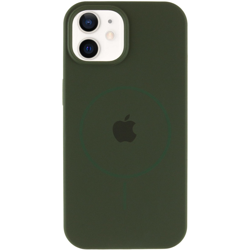 Фото Чехол Silicone Case Full Protective (AA) with Magnetic Safe для Apple iPhone 11 (6.1") (Зеленый / Cyprus Green) на vchehle.ua