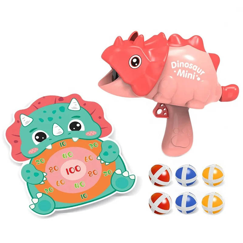 Интерактивная игра Dinosaur Athletics Gun на липучках + мишень (Red)