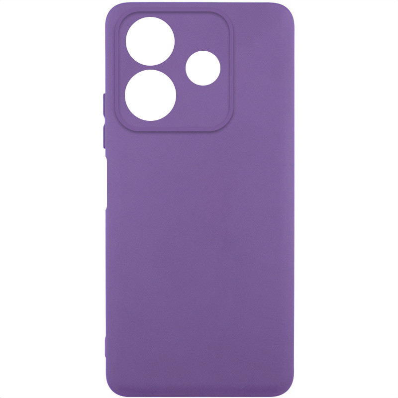 Чехол TPU GETMAN Liquid Silk Full Camera для Xiaomi Redmi Note 14 5G (Фиолетовый / Amethyst)