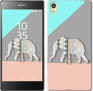 Чехол Узорчатый слон для Sony Xperia Z5 E6633