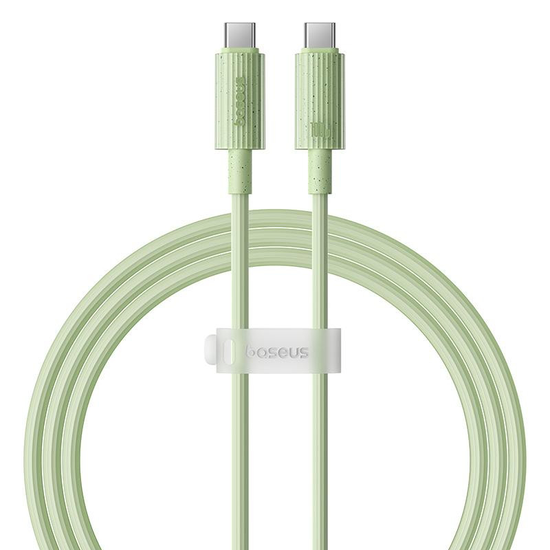 Дата кабель Baseus Habitat Series Fast Charging Type-C to Type-C 100W (1m) (P10360202) (Natural Green)