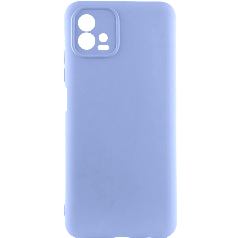 Чехол TPU GETMAN Liquid Silk Full Camera для Motorola Moto G72 (Сиреневый / Light purple)