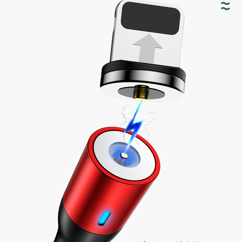 Дата кабель USAMS US-SJ336 U29 Magnetic USB to Lightning (2m) (Червоний) в магазині vchehle.ua