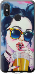 Чехол Арт-девушка в очках для Xiaomi Mi8