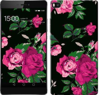 

Чохол Троянди на чорному тлі на Huawei Ascend P8 547090