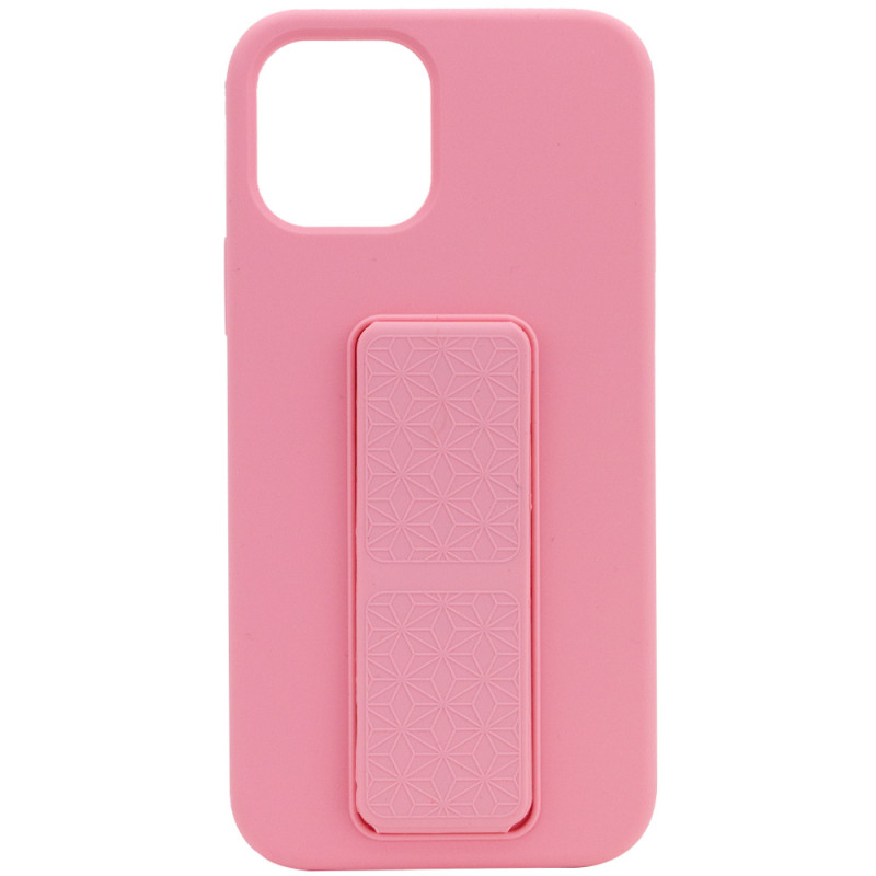 Чохол Silicone Case Hand Holder на Apple iPhone 12 Pro Max (6.7") (Рожевий / Pink)