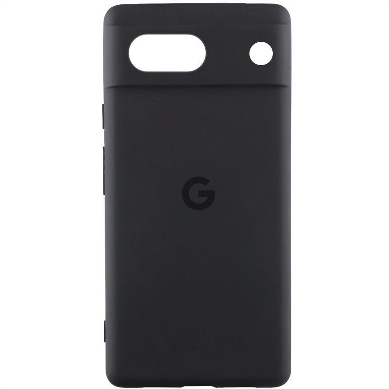 Чехол Silicone Cover Lakshmi Full Camera (AAA) with Logo для Google Pixel 7a (Черный / Black)