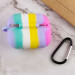 Силиконовый футляр Colorfull для наушников AirPods Pro (Темно-розовый / Сиреневый) в магазине vchehle.ua