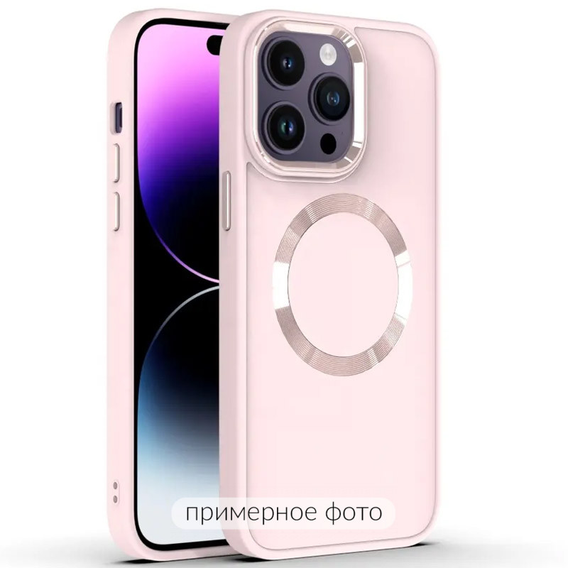 TPU чохол Bonbon Metal Style with Magnetic safe на Apple iPhone 16 Pro Max (6.9") (Рожевий / Light Pink)