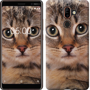 

Чехол Полосатый котик для Nokia 7 Plus 655466