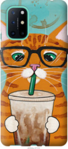 Чехол Зеленоглазый кот в очках для OnePlus 8T