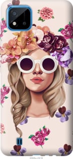 

Чехол Девушка с цветами v2 для Realme C20A 1190758