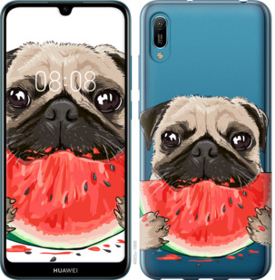 

Чехол Мопс и арбуз для Huawei Y6 2019 843889