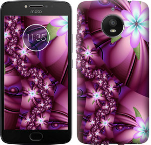 Чехол Цветочная мозаика для Motorola Moto E4 Plus