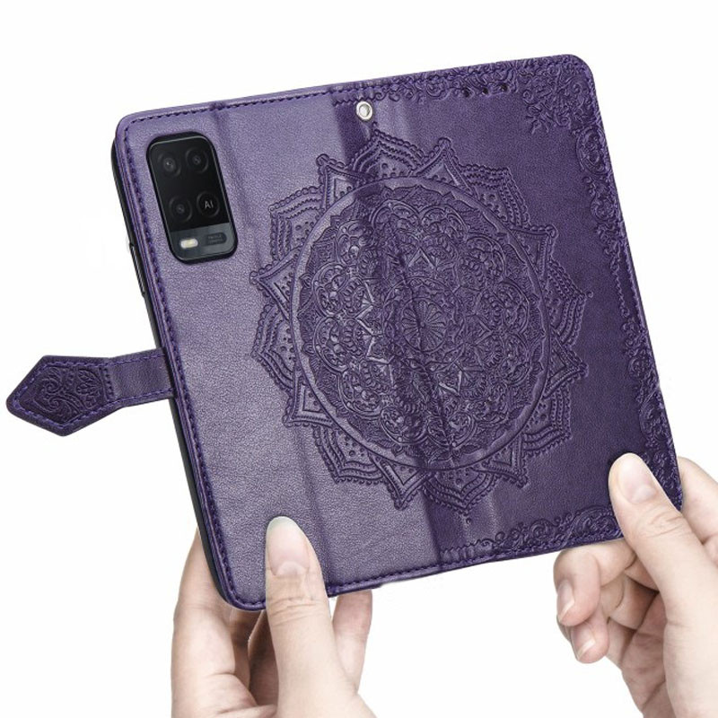 Фото Кожаный чехол (книжка) Art Case с визитницей для Oppo A54 4G (Фиолетовый) в магазине vchehle.ua
