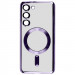 TPU чехол Fibra Chrome with Magnetic safe для Samsung Galaxy S24 (Purple)