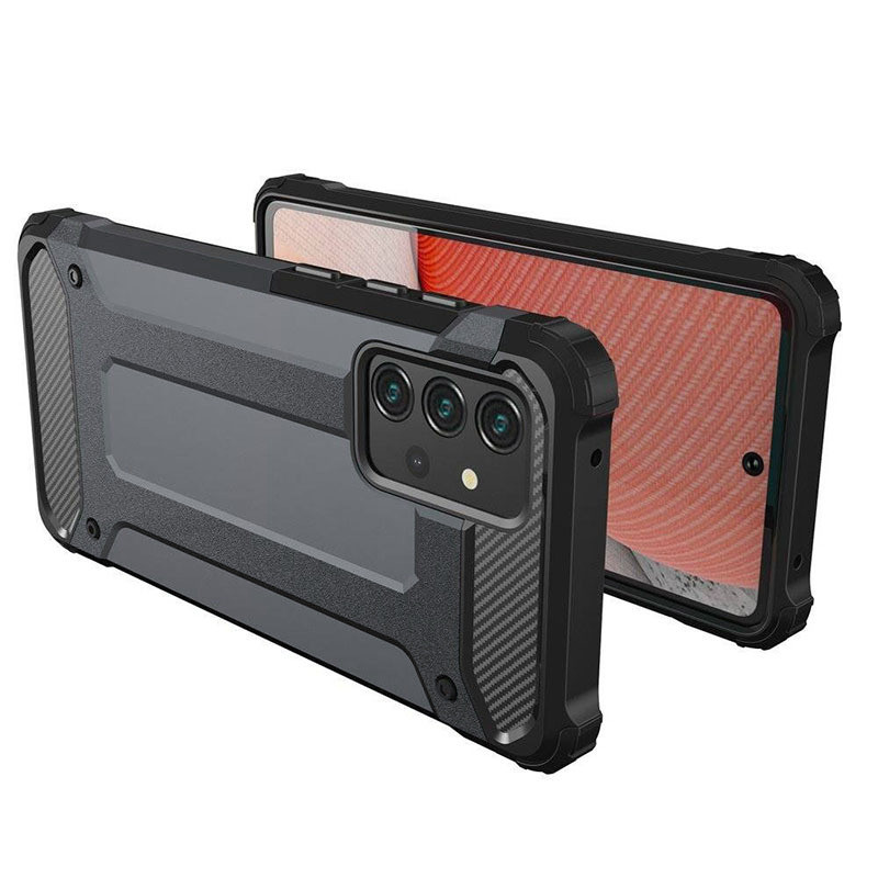 Фото Броньований протиударний TPU+PC чохол Immortal на Samsung Galaxy A23 4G (Метал / Gun Metal) на vchehle.ua