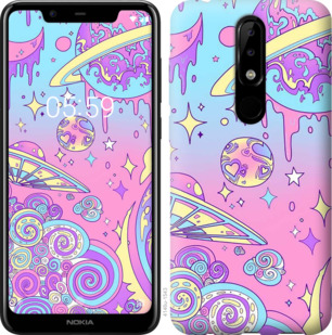 

Чохол Рожева галактика на Nokia 5.1 Plus 878514